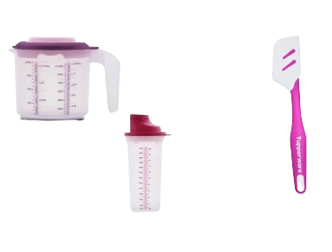 Pichet Gradué 1,25lt Violet + Spatule silicone Violet + Shaker 600ml Violet